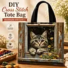 Cats-11CT DIY Stamped Cross Stitch Shopping Bag 40*40cm tapestrymarket
