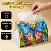 Blue Butterfly DIY PULeather Diamond Painting Tissue Box for Adults Beginners Decorative Diamond Art Paper Storage Holder for Living Room Bedroom Bathroom Table Decor
