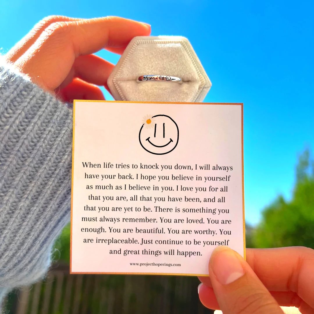 Smile More-A Mental Health Awareness Ring