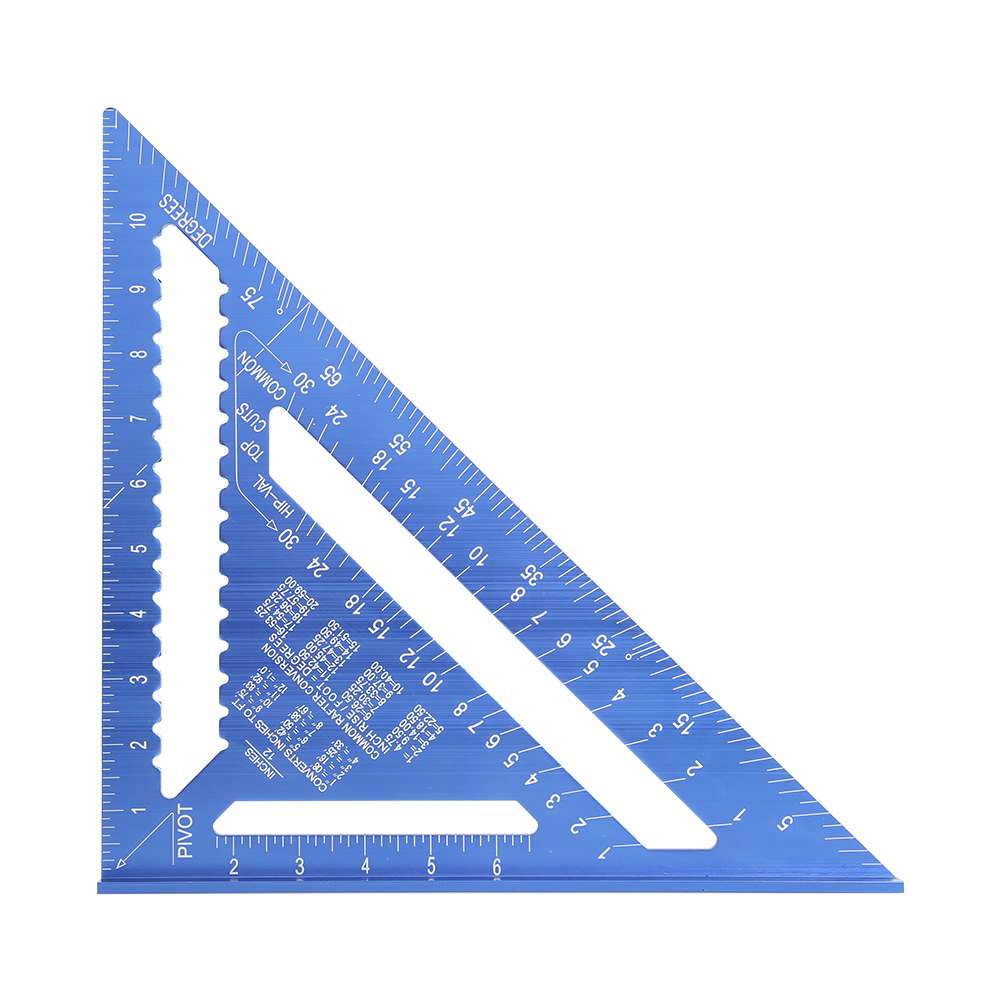 

12 inch Metric Aluminum Alloy Triangular Measuring Ruler Angle Protractor, 501 Original