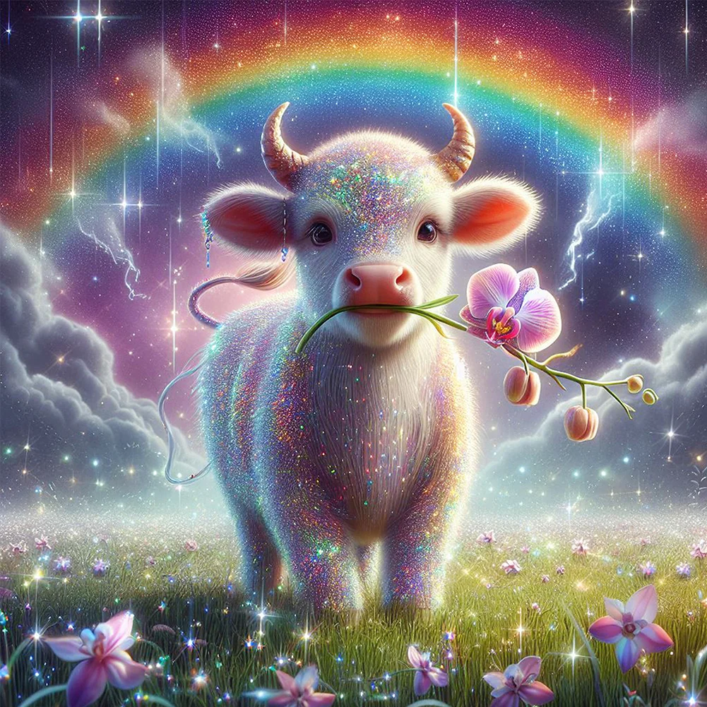 Diamond Painting - Full Square Drill - Cow(Canvas|40*40cm)
