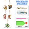 5pcs DIY Boots Diamond Painting Double-Sided Keychains