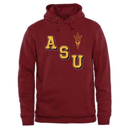 Arizona State Sun Devils Acronym Pullover Hoodie Maroon