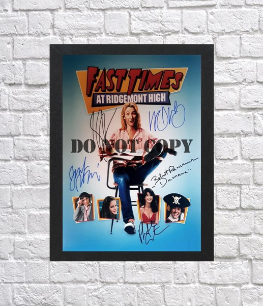 Sean Penn Fast Times at Ridgemont High Cast Autographed Signed Photo Poster painting Poster A2 16.5x23.4