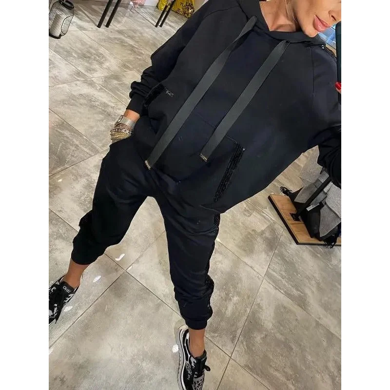 Athvotar Athvotar And Autumn 2025 Spring And Autumn Fashion Sleeker Pocket Sports Hoodie Kit