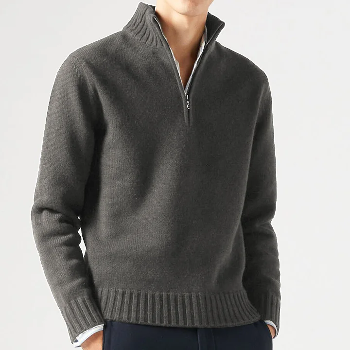 Men's Lapel Knitted Cashmere Sweater Cardigan