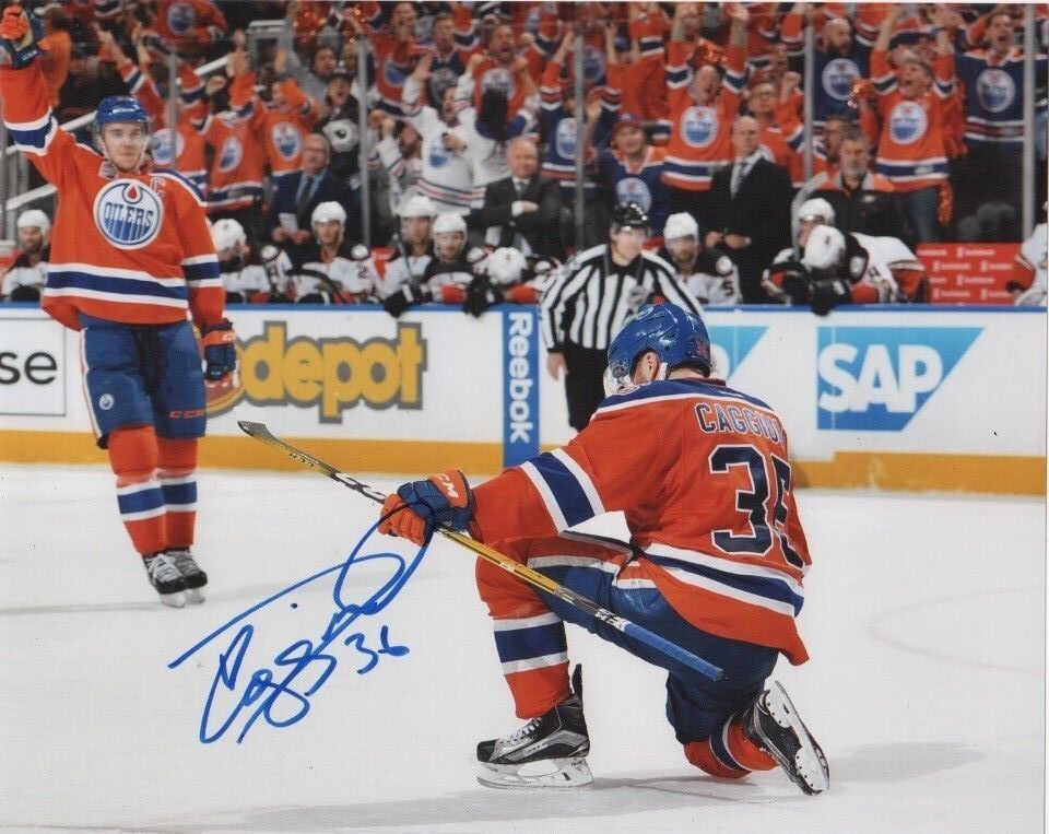 Edmonton Oilers Drake Caggiula Autographed Signed 8x10 Photo Poster painting NHL COA A4