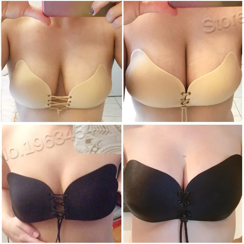 Seamless Adhesive Bra Invisible Silicone Backless Bralette Strapless Push Up Bra Sexy Lingerie Fly Bra Women Underwear