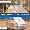 [US Local Warehouse] Inflatable Camping Tent with Pump Waterproof Oxford Blow Up Tent for Outdoors