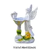 Solar Powered Garden Statue with RGB Light Hand Paint Lawn Ornament Waterproof Solar Fairy Decoration Statue for Patio Lawn Yard Outdoor Decor