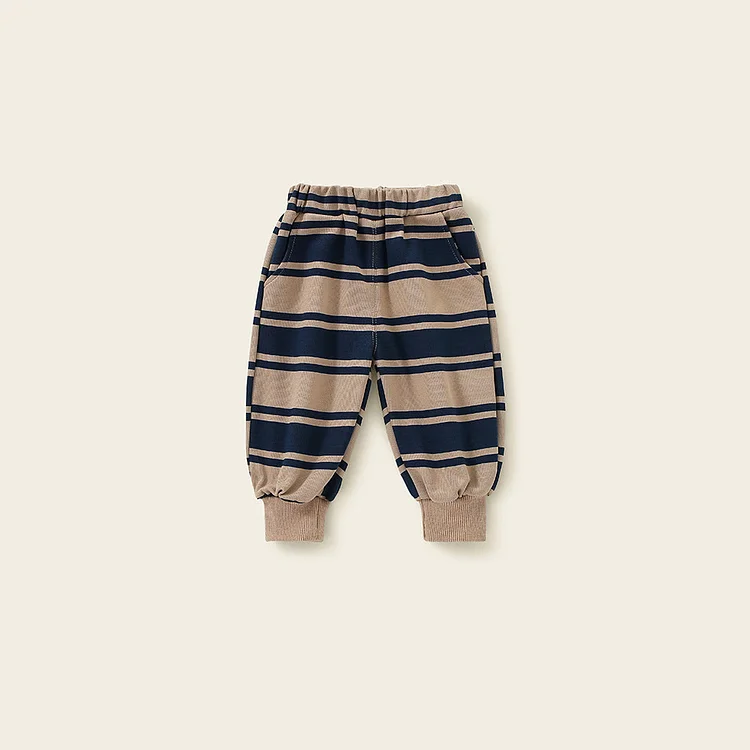Baby Toddler Boy Broad-striped Casual Jogger Pants