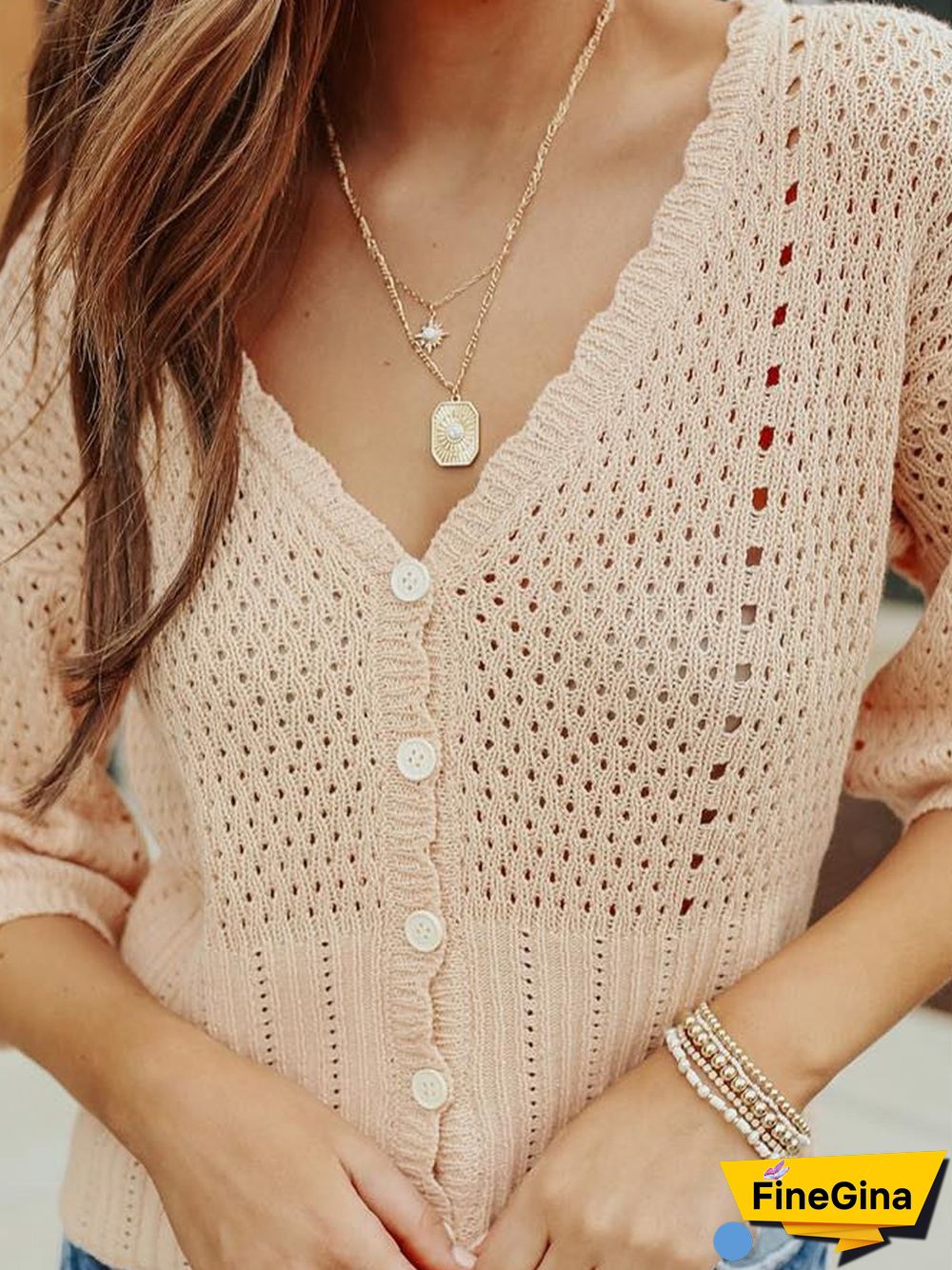 Loosen Acrylic Casual Sweater Coat