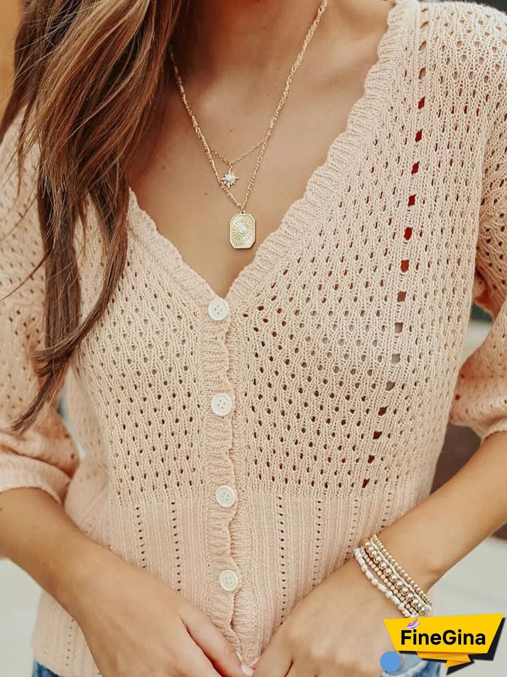 Loosen Acrylic Casual Sweater Coat