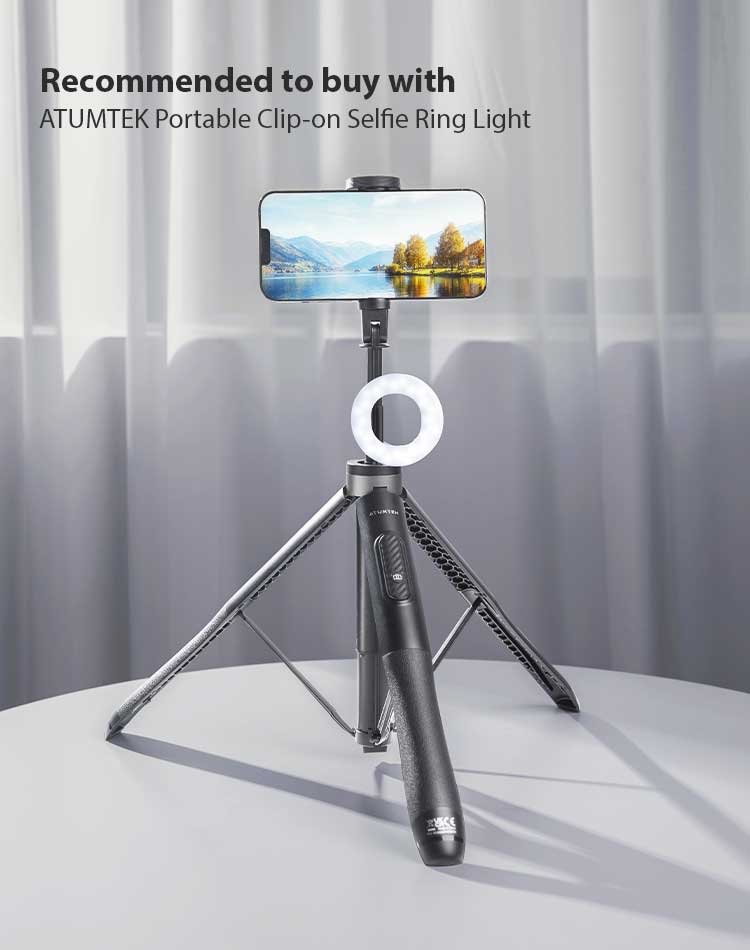 ATUMTEK 51" Selfie Stick Tripod, Premium Pro Phone Tripod Stand, All in