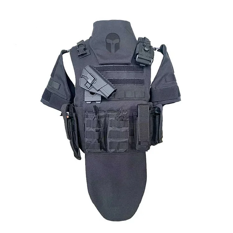 Tophellmetfan 1000D Oxford 3-layer Full-protection NIJ Level IV Bulletproof and Stab-proof Vest Full-protection Body Armor