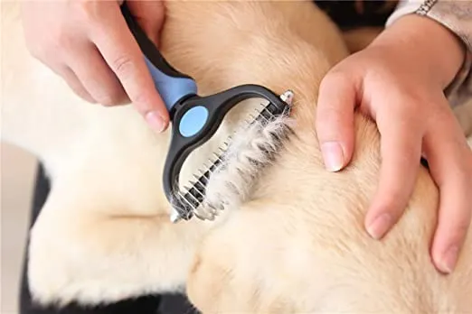  Pet Grooming Double Sided Dematting Undercoat Rake (Big)