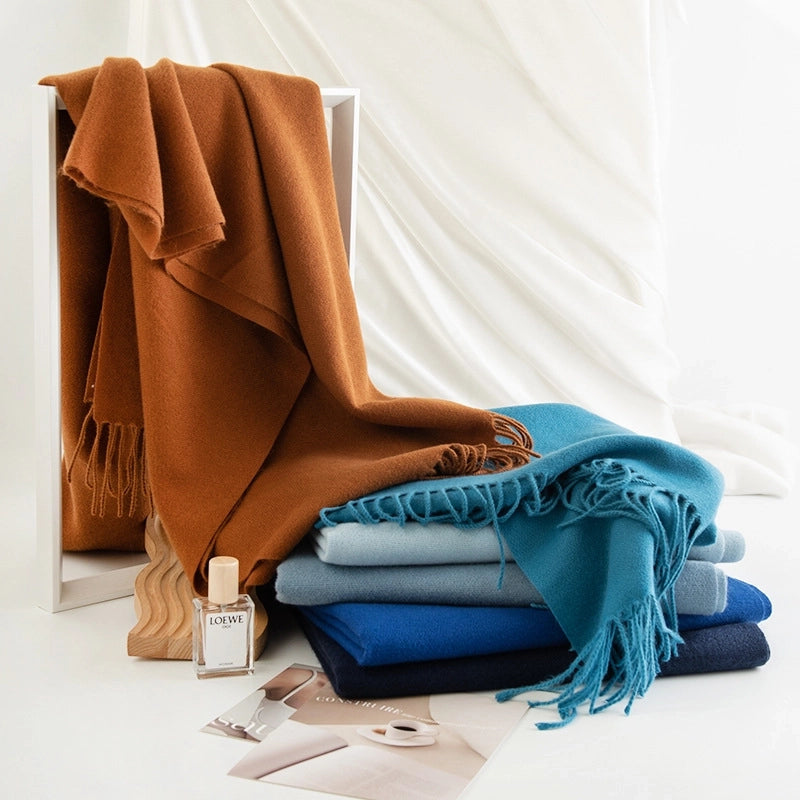 Scarf Winter Warm Windproof Shawl Women’s High-end Korean Style Women’s Cashmere Scarf