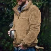 Men's Casual Flannel Plush Button Sweater