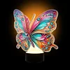 (US Local)DIY 5D Diamond Painting Acrylic Butterfly  Night Light Lamp Home Decoration Ornament Gift Kit