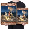 Sometimes The Only Way to Stay Happy is to Go Somewhere With My Horse And My Dog - Vintage Metal Signs - 20*30cm/30*40cm - Western