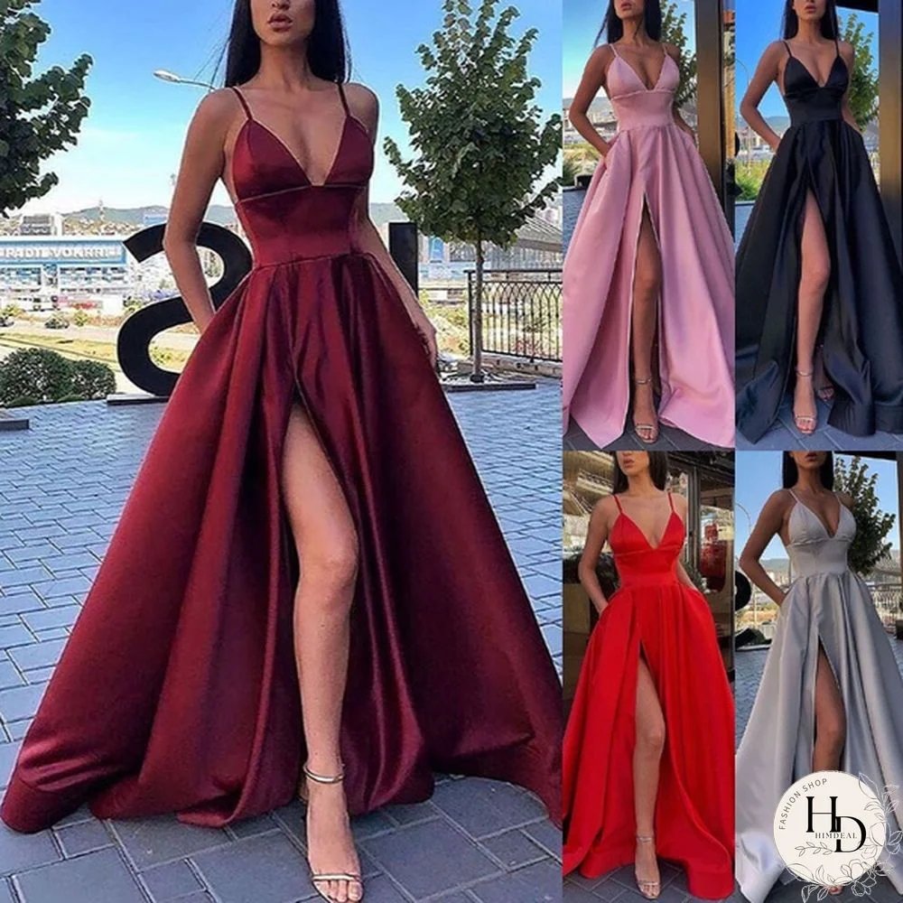 5 Colors New Women's Fashion Sexy Party Dresses Ladies Prom Cocktail Long Dresses Formal Evening Dresses