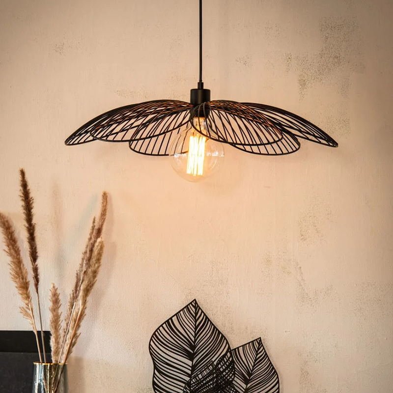 Nordic Petal Style Hanging Light Wrought Iron Pendant Lamp