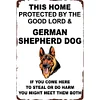 Protected by the dog - Vintage Metal Signs(12*16Inch)