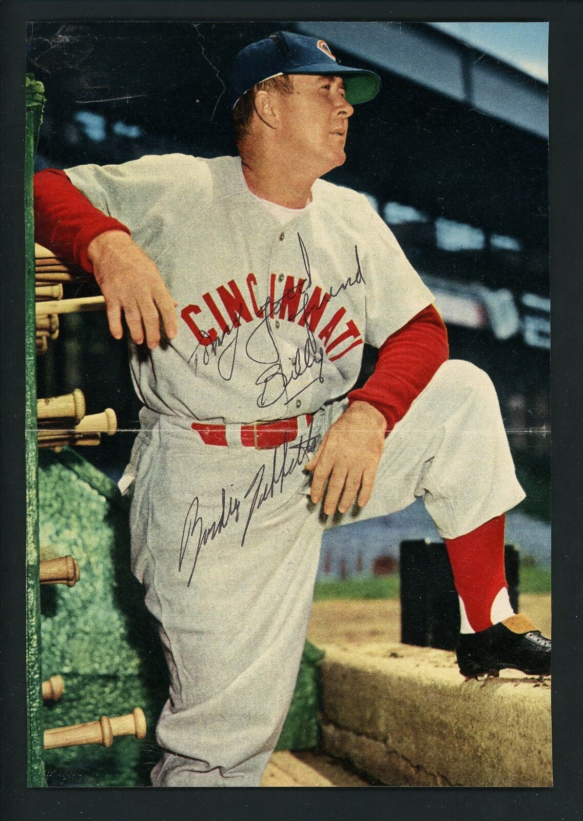 Birdie Tebbetts Signed Autographed Color 6 3/4 x 10 Magazine Photo Poster painting Reds To Billy