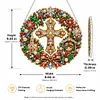 DIY Diamond Painting Xmas Cross Hanging Ornament Pendant Acrylic Double Sided Print Decor Kit