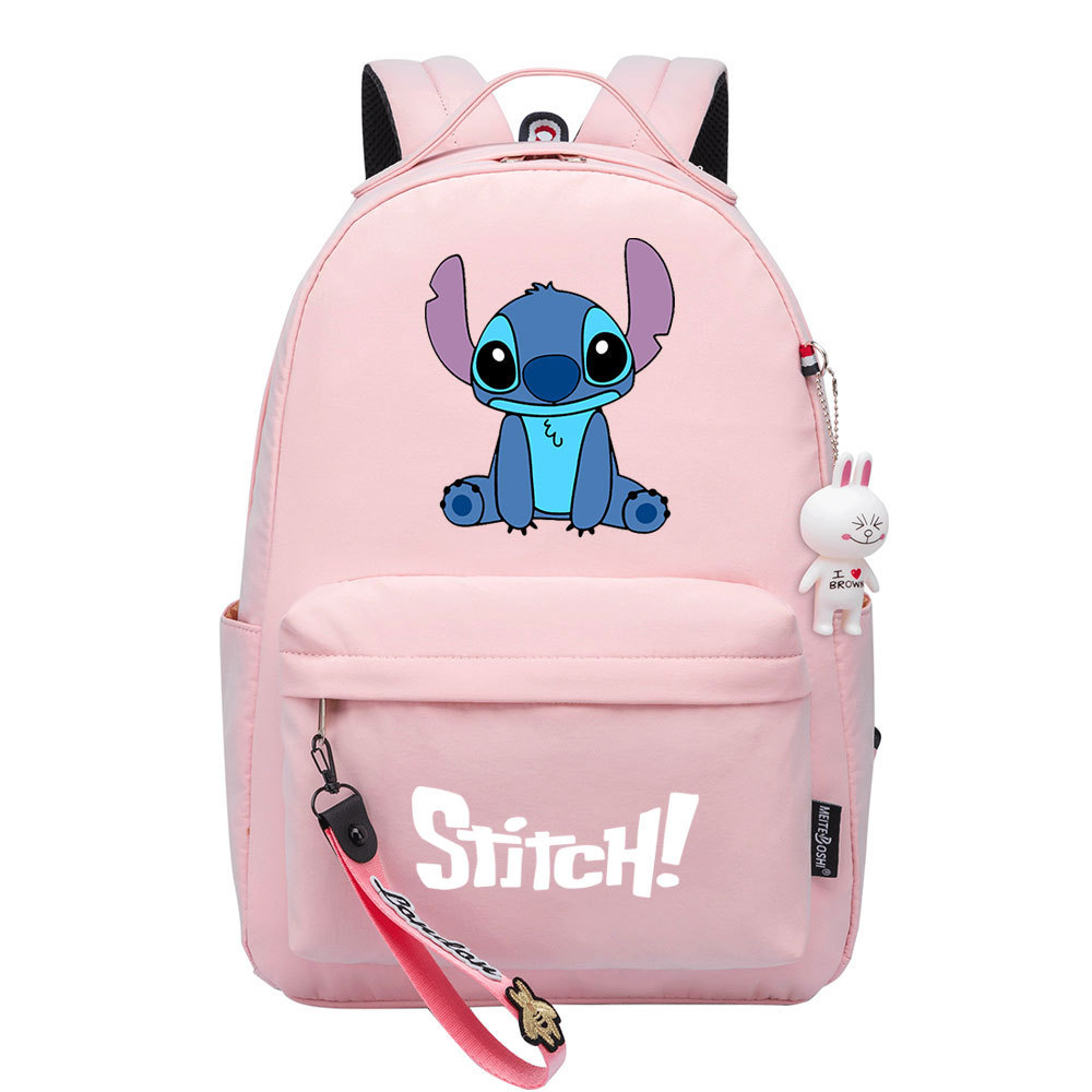 Disney Lilo & Stitch Backpack – Cute and Fashionable Schoolbag with Double Side Pockets and Large Capacity for Leisure Travel-Mayoulove