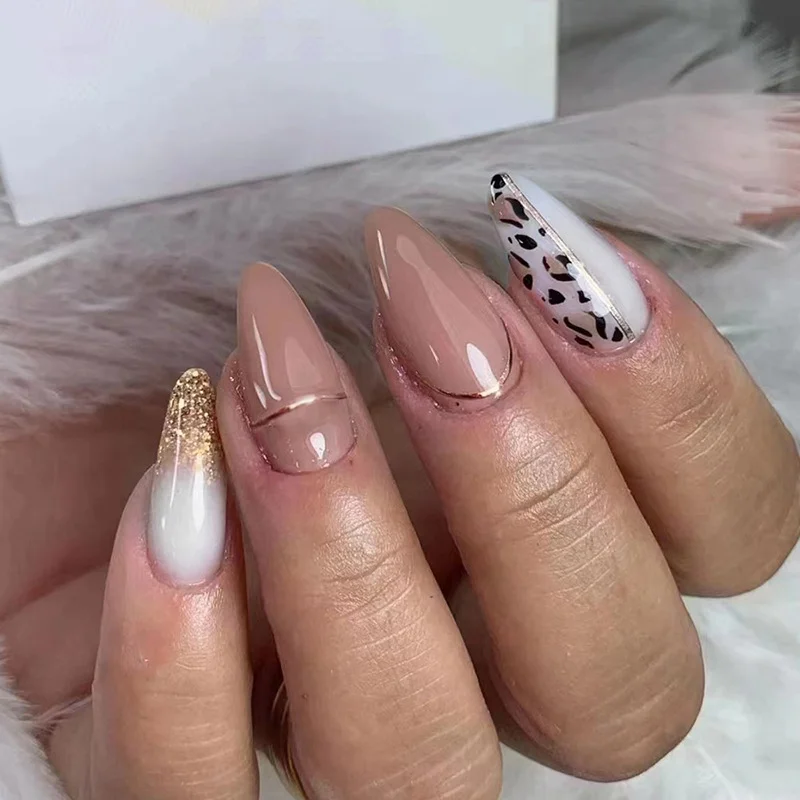 Churchf Churchf Cool Hot Girl Ins Wind Leopard Grain Nail Gold Powder Nail Skin Powder Hit Background Color Fashion Wear Armour Piece