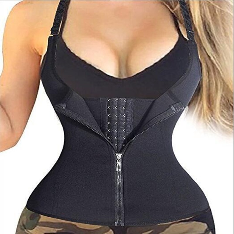 

Womens waist training corset zip-up tank top body shaping underwear, Xl, 501 Original