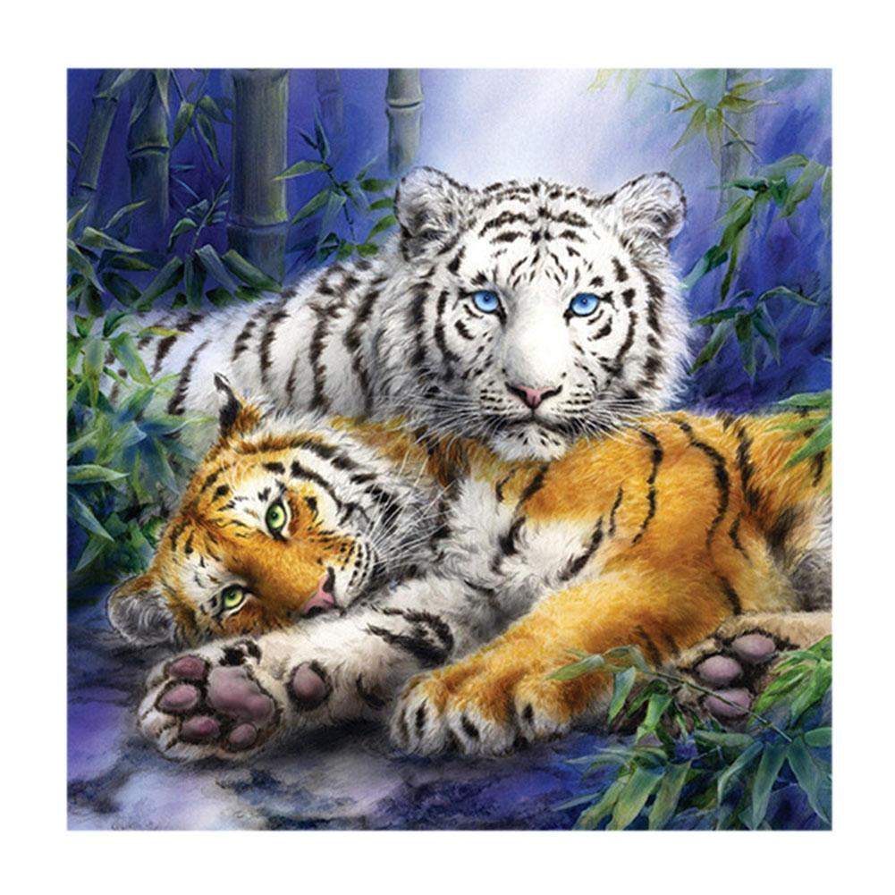 

30*30CM - Tiger - Round Drill Diamond Painting, 501 Original