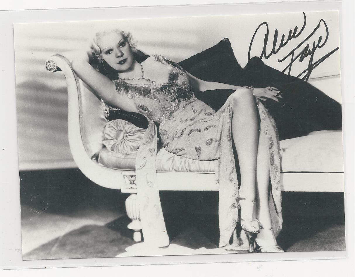 Alice Faye signed Photo Poster painting