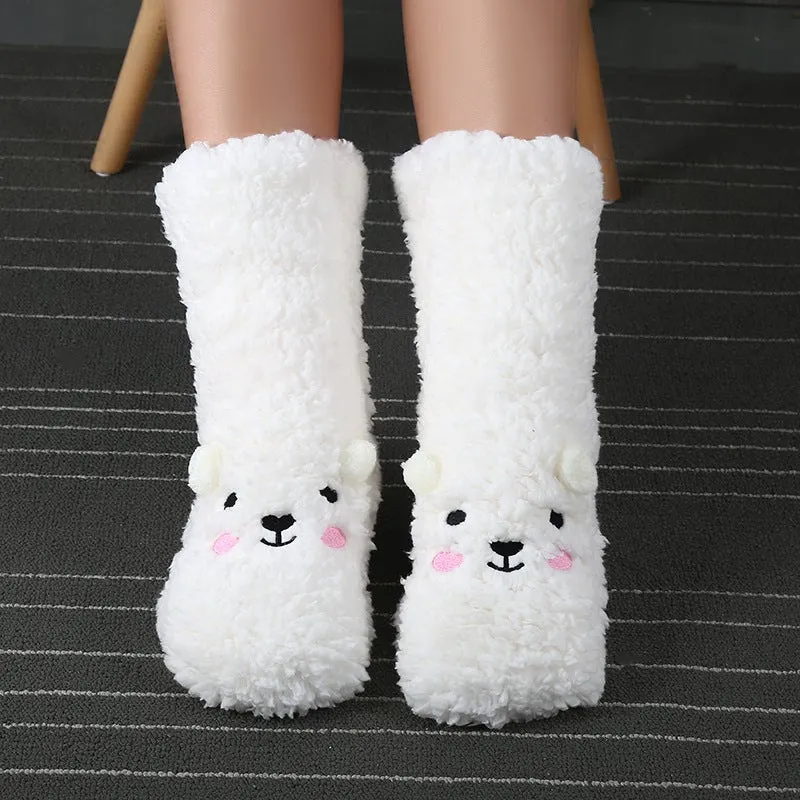 Sherpa Christmas Socks Women