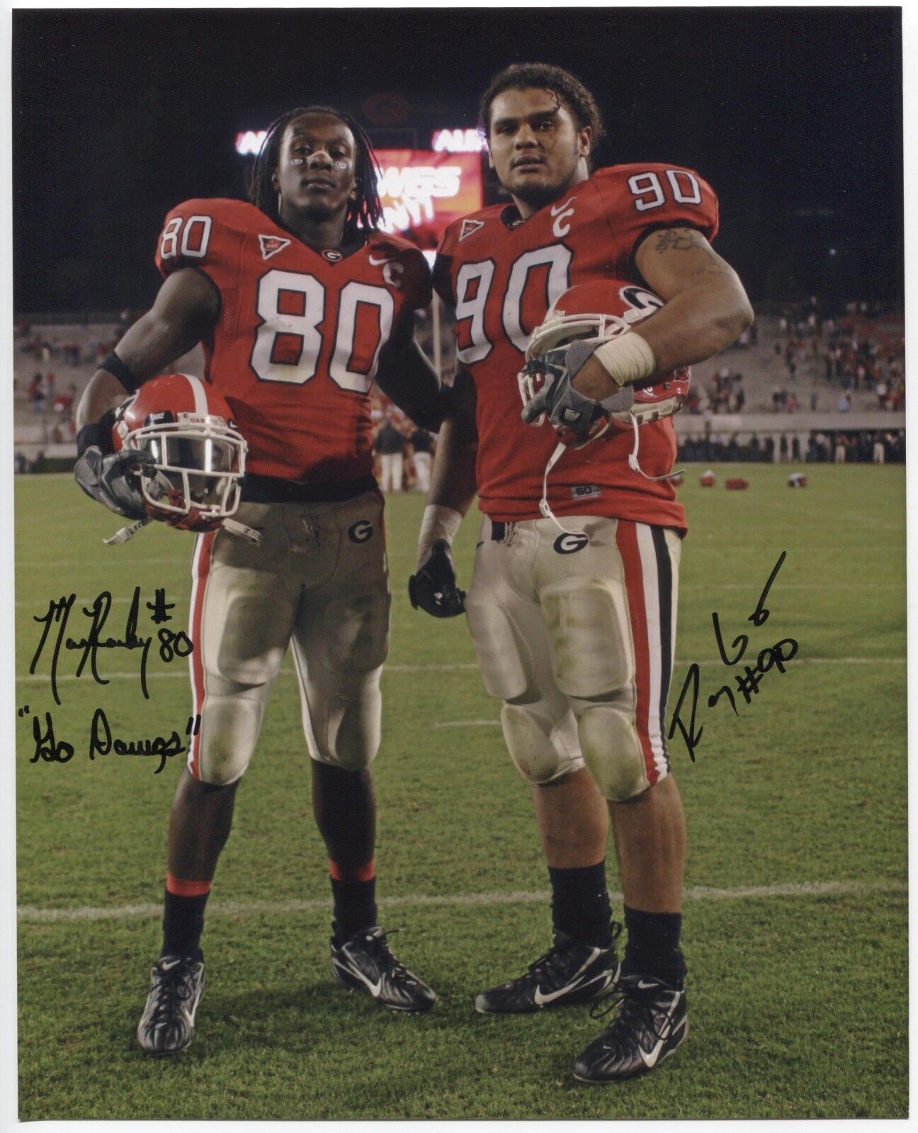 Mario Raley and Ray Gant Signed 8x10 Photo Poster painting Autographed Signature Football