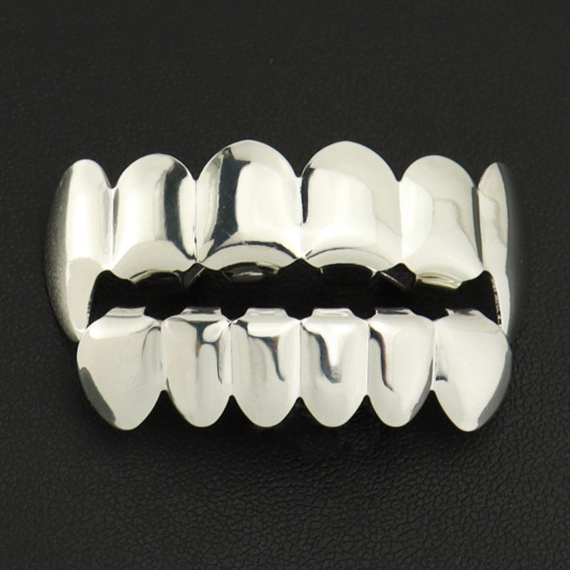 Hip-Hop Solid Color Copper Unisex Tooth Socket Punk Rings