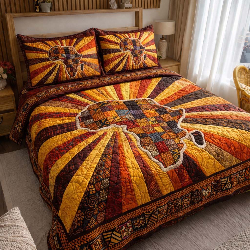 Radiant Africa 3-Piece Quilted Bedding Set GFTOQA2148