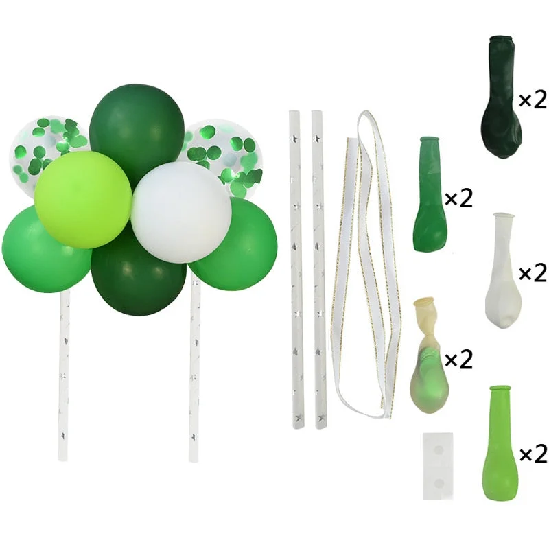 1set Creative 10pcs 5inch Balloon Cake Topper Set Birthday Party Decoration Cake Toppers Baby Shower Wedding Decor Supplies