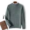 Thickened half turtleneck pullover casual sweater