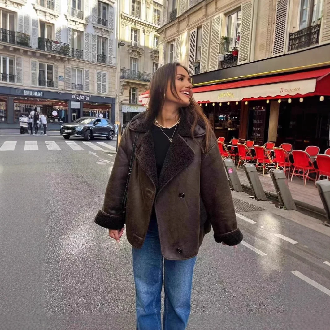 Nigikala Nigikala Women's New Autumn And Winter Loose Fur Warm Jacket Women's Cotton Coat