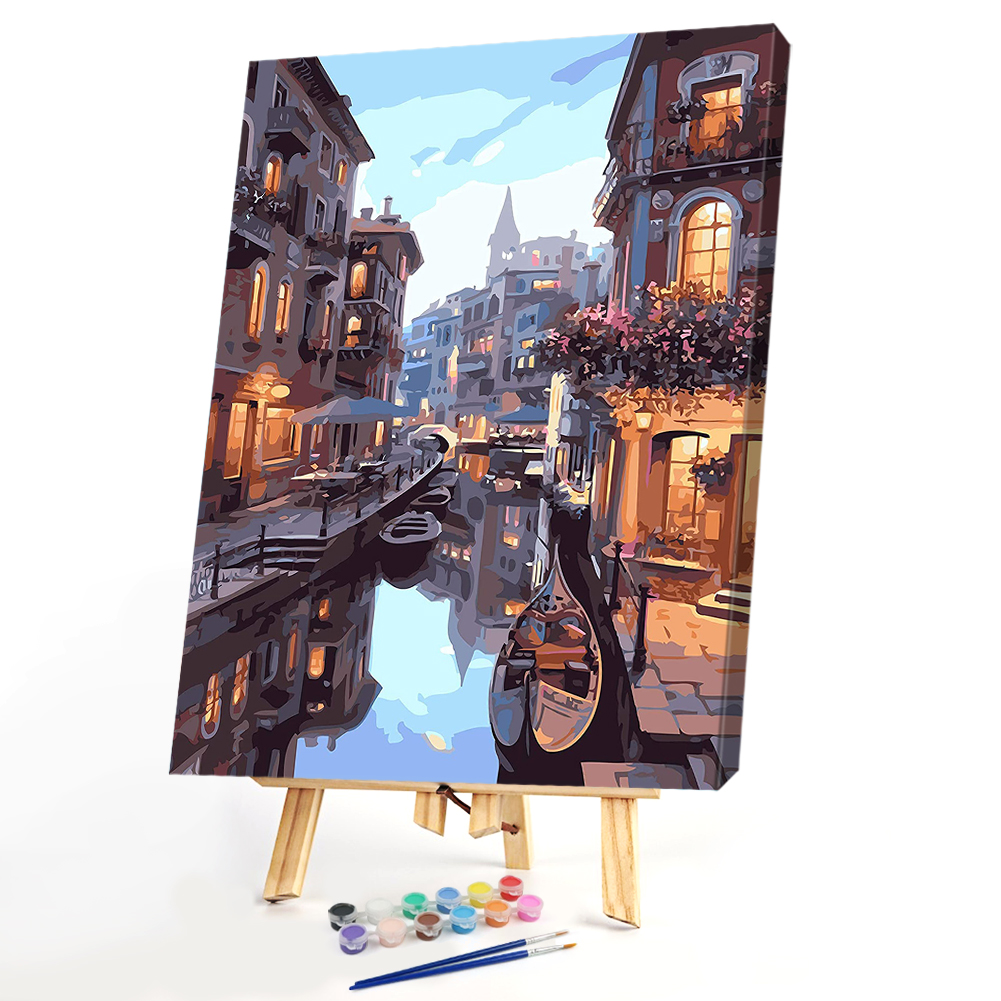 

40*50cm - Paint By Numbers - Riverside House, 501 Original