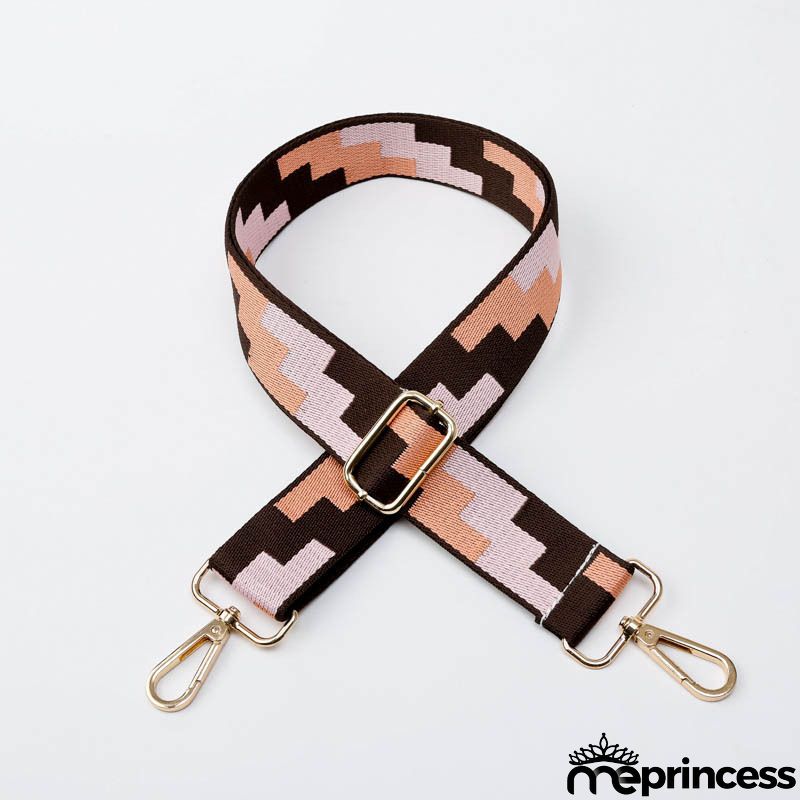 Women Fashion Color Block Adjustable Decompression Replacement Long Strap Bag Accessories