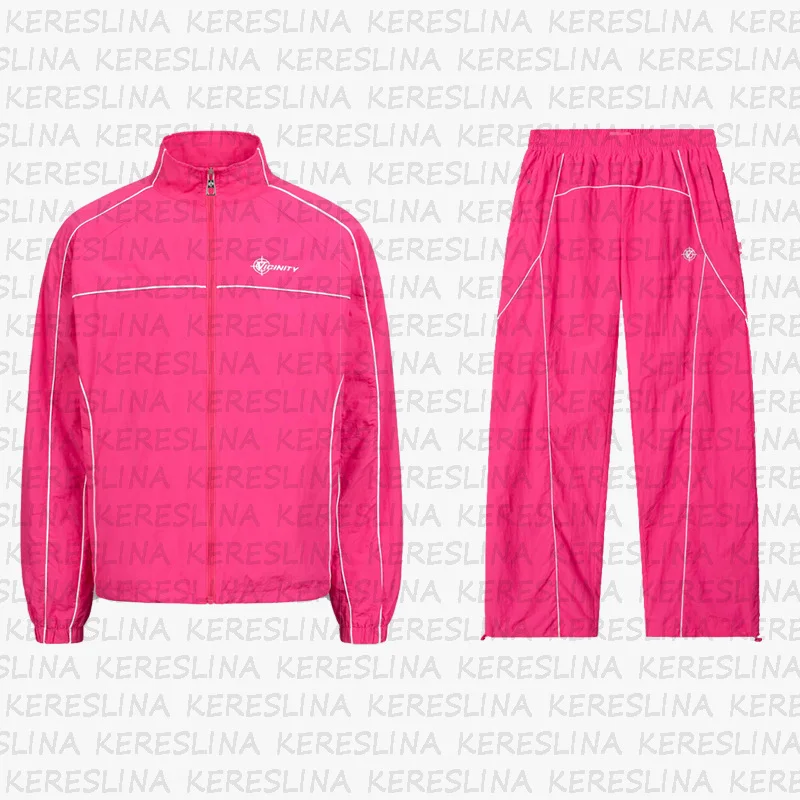 Athvotar Athvotar And Winter Sports Suit Wind Jacket Simple Street Fashion Zipper Solid Color Coat Men And Women