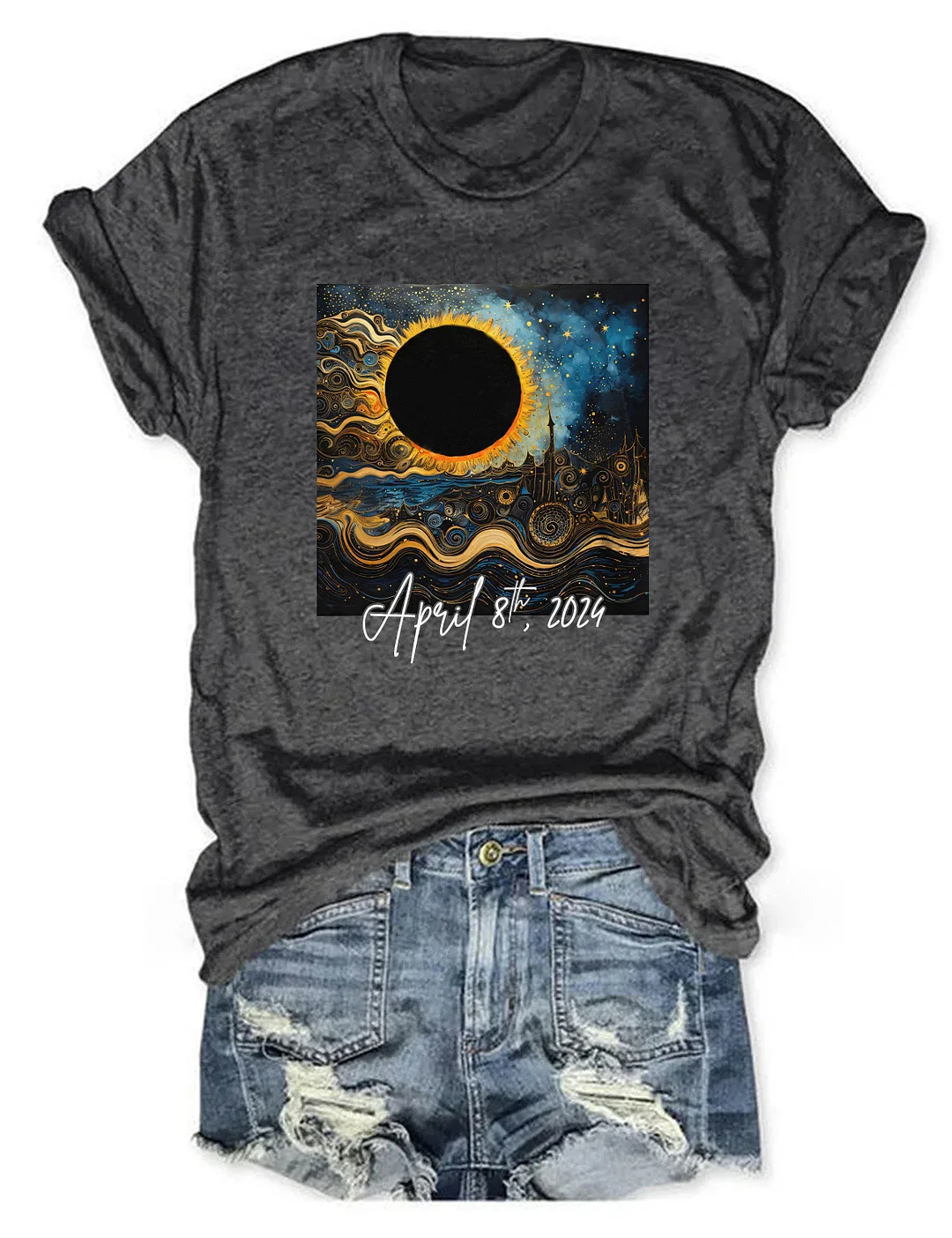2024 Total Solar Eclipse Aesthetic T-shirt
