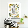 Baby Elephant, Sunflower And Words-11CT Stamped Cross Stitch 40*50cm tapestrymarket