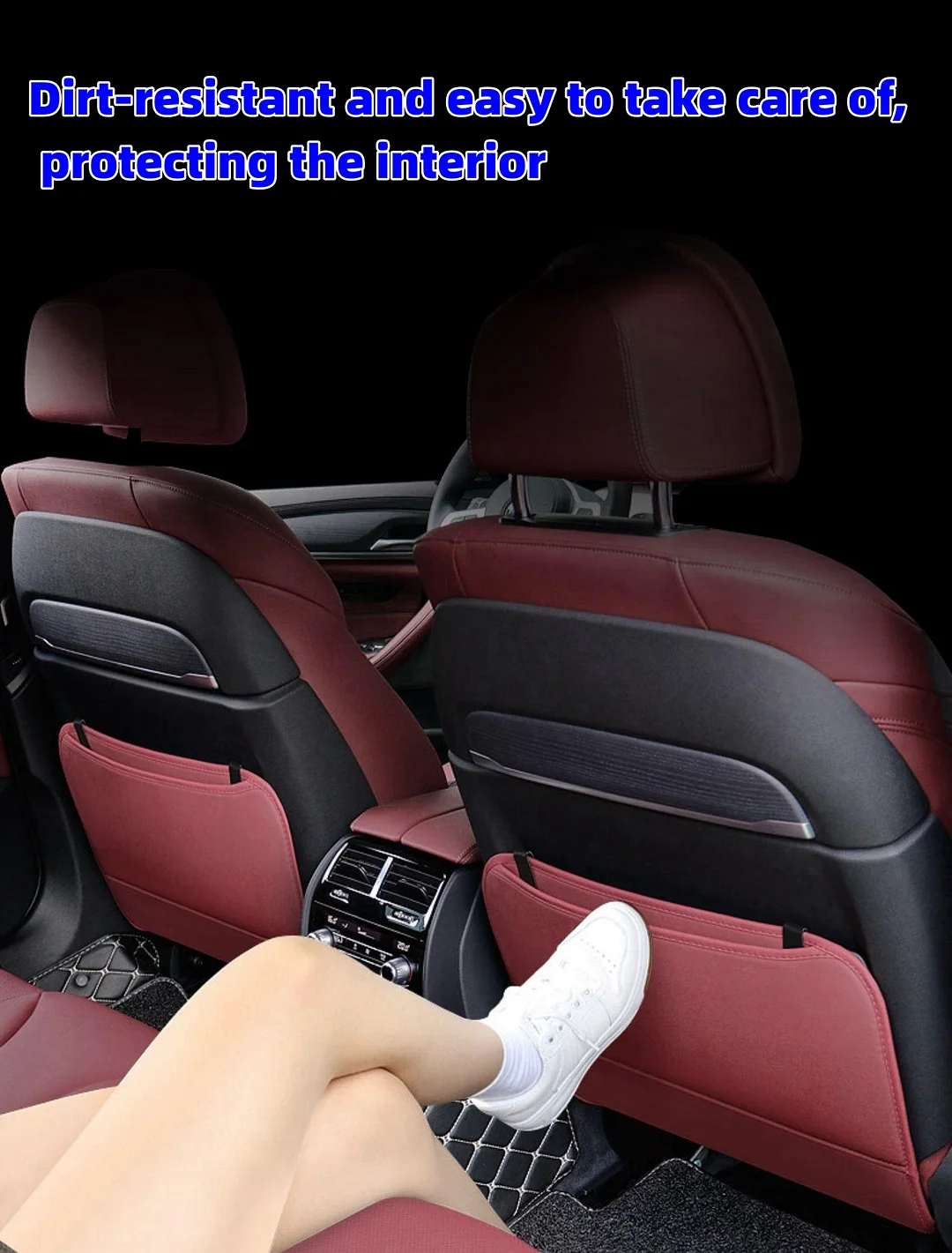 Seat Anti-Kick Pad Ambient Light Colorful Sound-Activated Light Protection Pad