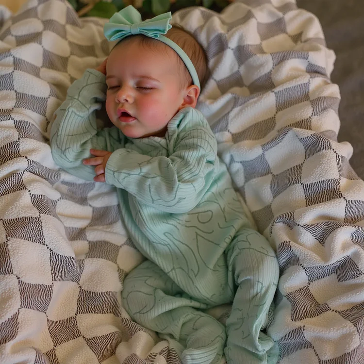 [New] 17'' Real Lifelike Sleeping Girl Reborn Soft Silicone Vinyl Baby Doll Enkira