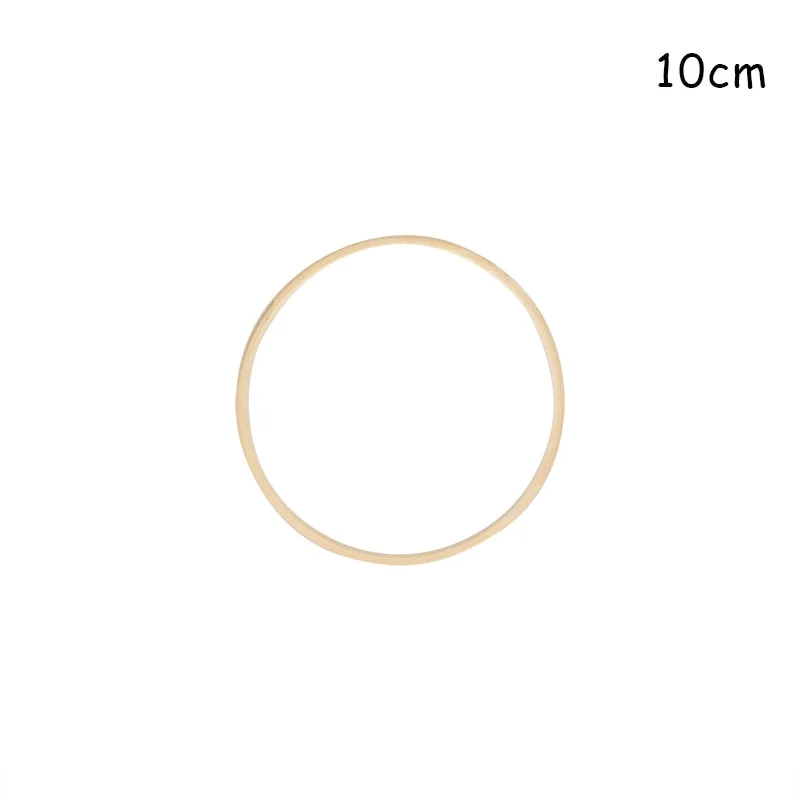 1/5pcs Home decor Bamboo Ring Wooden circle round garland DIY catcher Hoop Flower wreath wedding garden vine decor wall Hanging