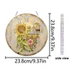 2D DIY Acrylic Sunflower Diamond Painting Wall Clock Pendant w/ Clock Function